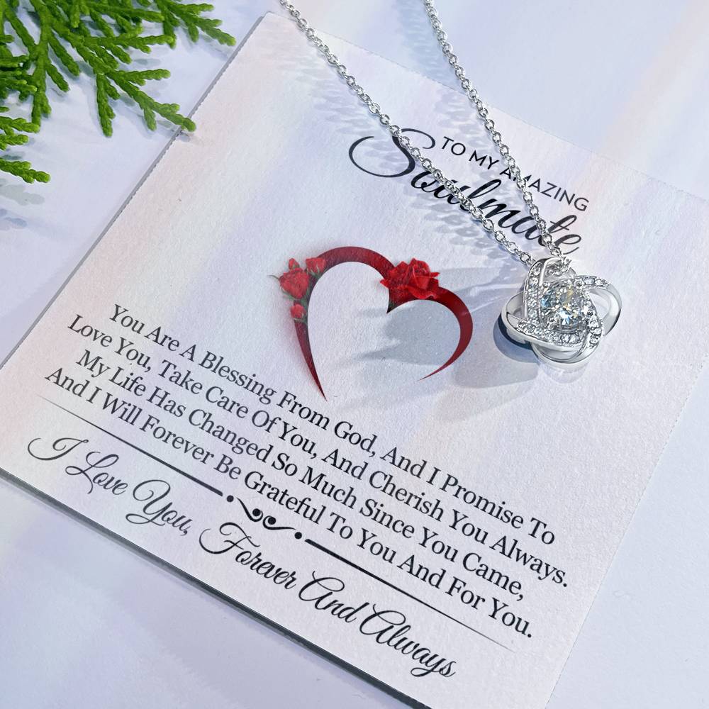To My Amazing Soulmate Love Knot Necklace – Blessing From God — product image 7
