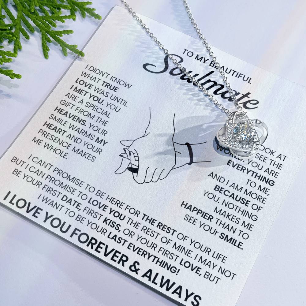 To My Beautiful Soulmate Love Knot Necklace – My Special Gift — product image 7