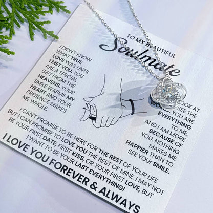 To My Beautiful Soulmate Love Knot Necklace – My Special Gift — product thumbnail 7