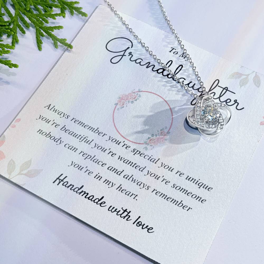 To My Special Granddaughter Love Knot Necklace – You Are Beautiful — product image 24
