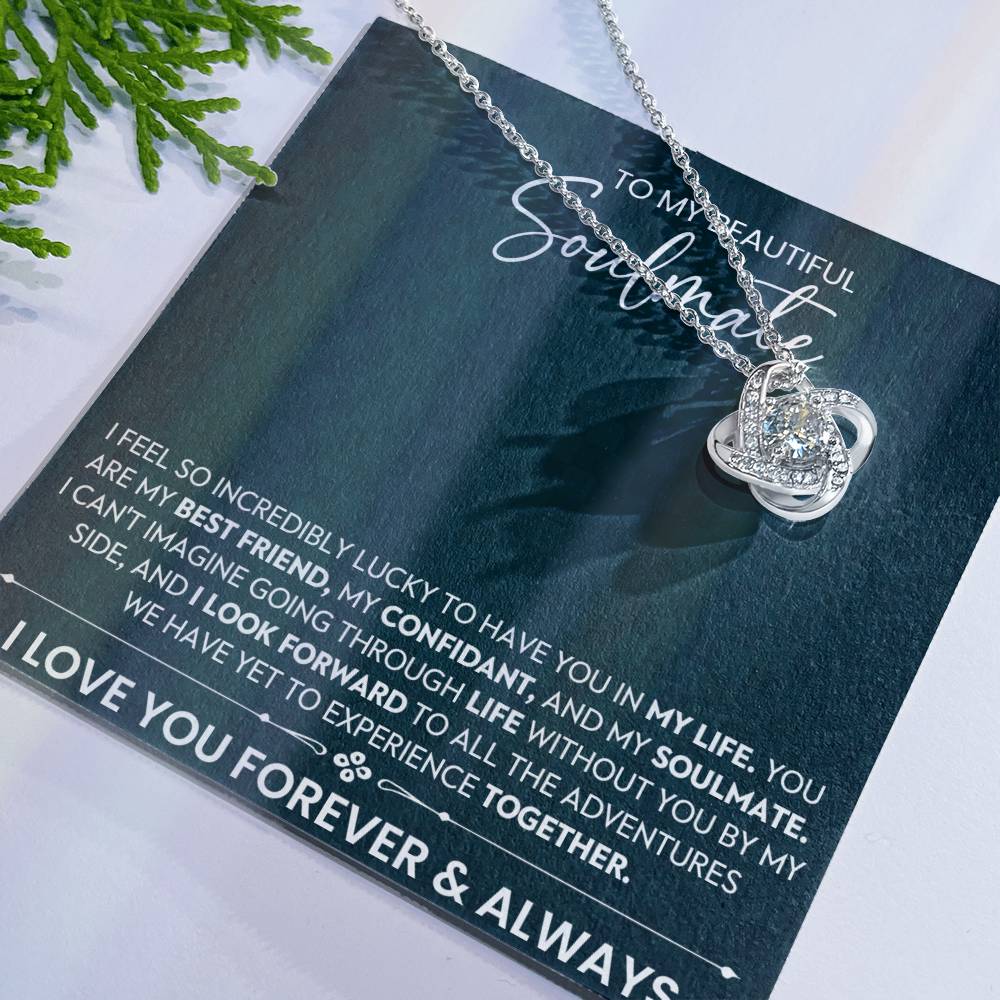 To My Beautiful Soulmate Love Knot Necklace – Life Adventures Together — product image 26