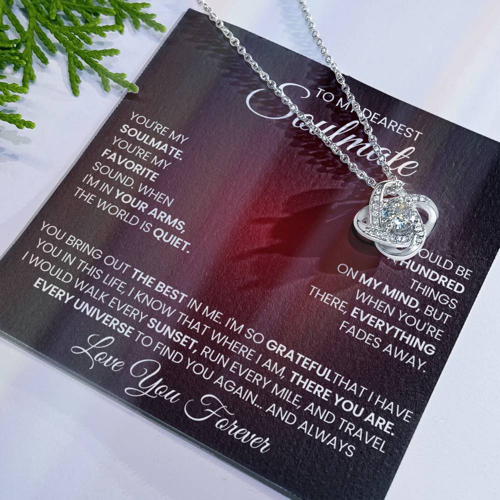To My Dearest Soulmate Love Knot Necklace – My Favorite Sound — product image 7