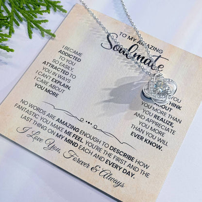 To My Amazing Soulmate Love Knot Necklace – More Than You Know — product thumbnail 25