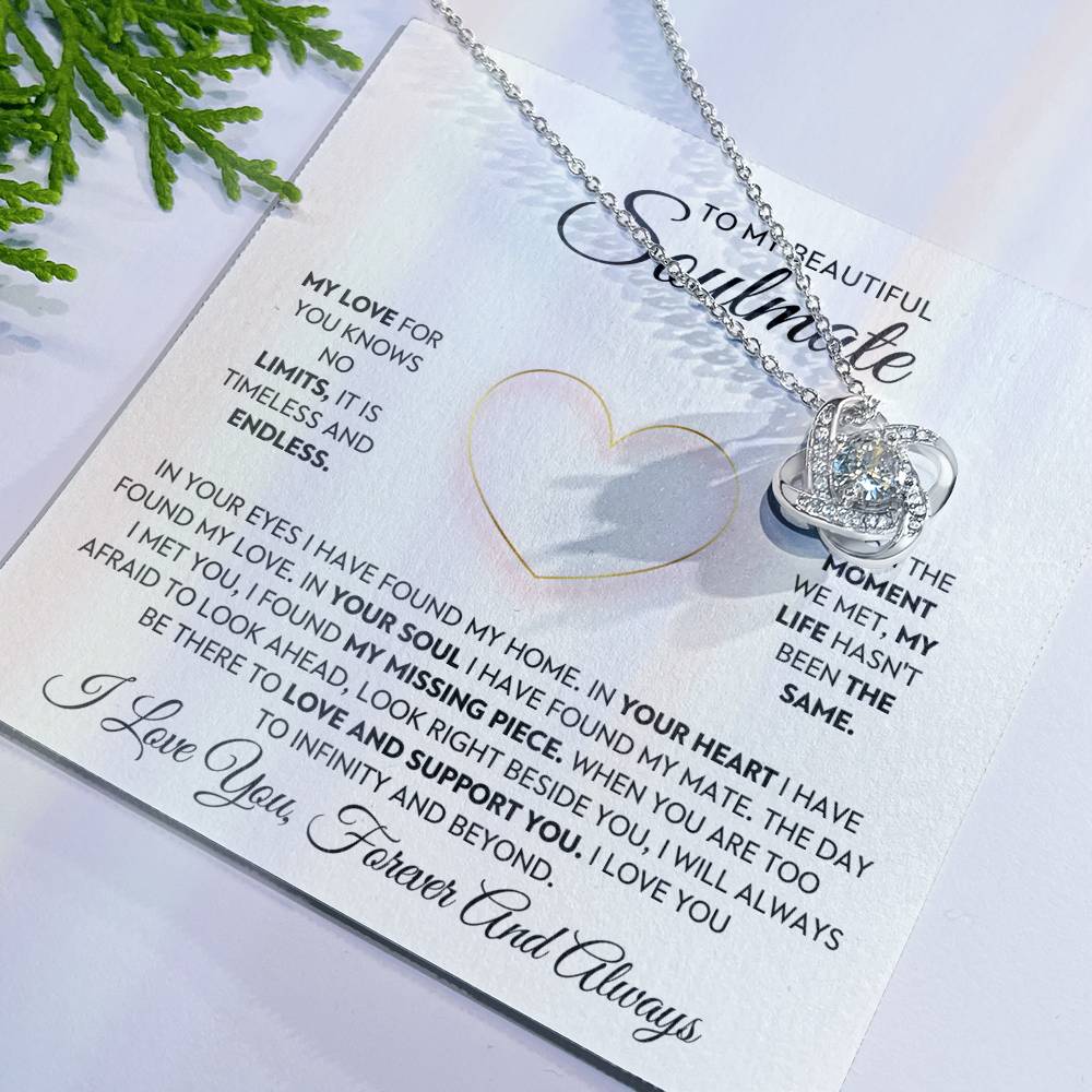 To My Beautiful Soulmate Love Knot Necklace – Timeless Love — product image 28