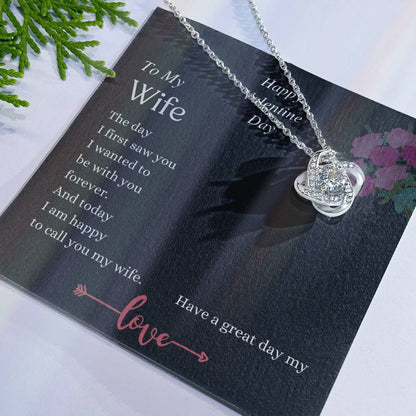 Valentine's Love Knot Necklace for Wife – The Day I First Saw You