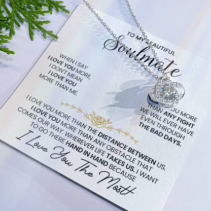 To My Soulmate Love Knot Necklace – I Love You More — product thumbnail 27