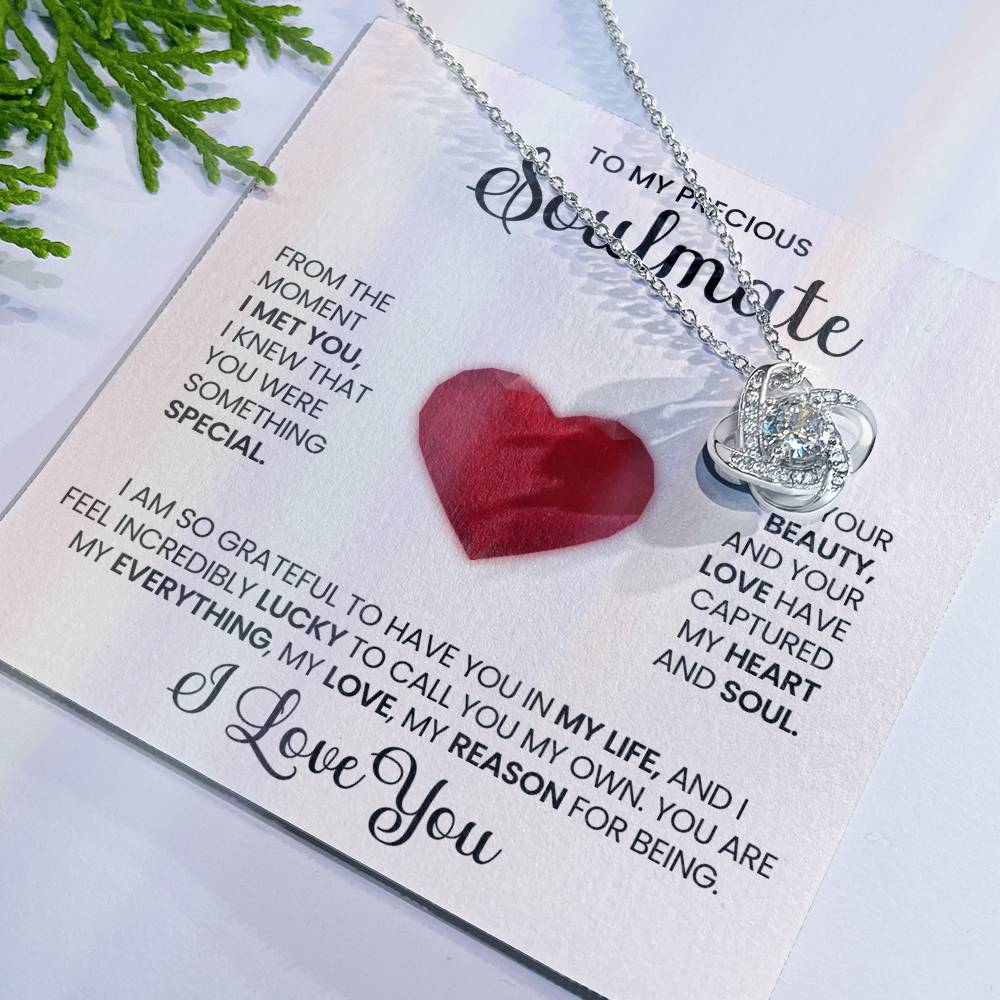 To My Precious Soulmate Love Knot Necklace – My Everything — product image 28