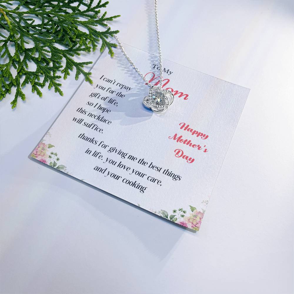 To My Mom Love Knot Necklace – Thank You for the Best Things — product image 1
