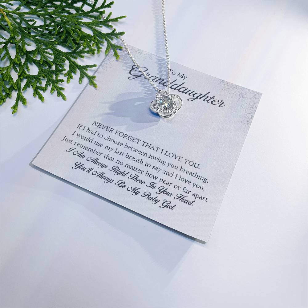 To My Granddaughter Love Knot Necklace – Never Forget My Love — product image 19
