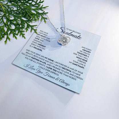 To My Beloved Soulmate Love Knot Necklace – My Sanctuary — product thumbnail 1