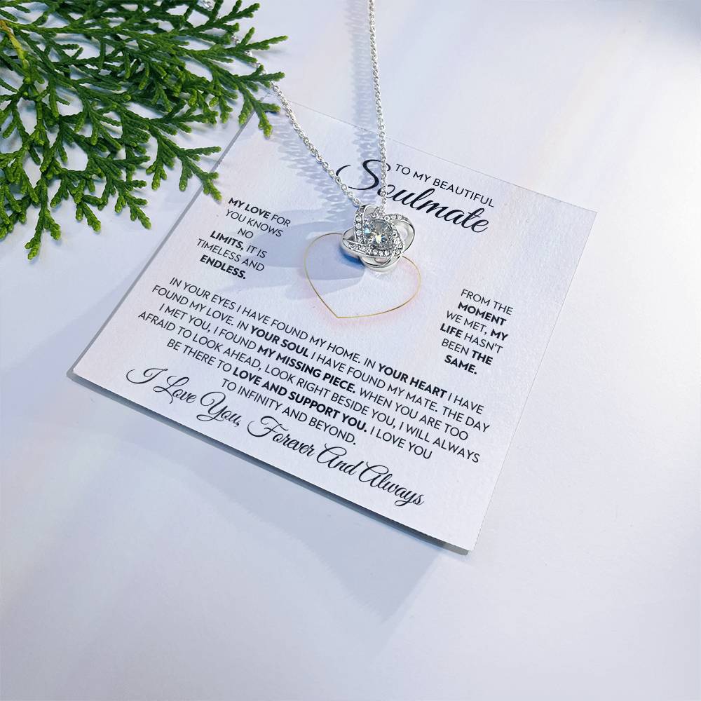 To My Beautiful Soulmate Love Knot Necklace – Timeless Love — product image 19