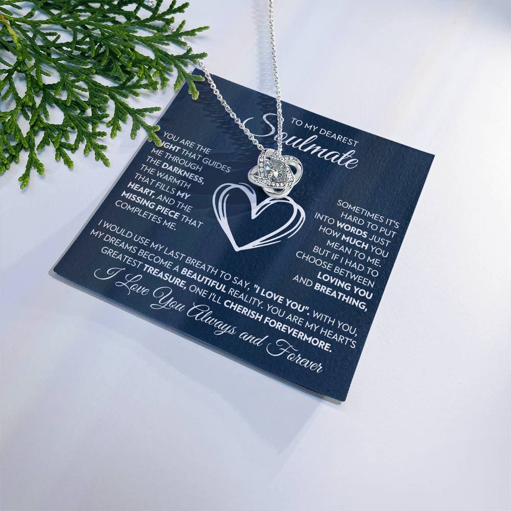 To My Dearest Soulmate Love Knot Necklace – You Complete Me — product image 19