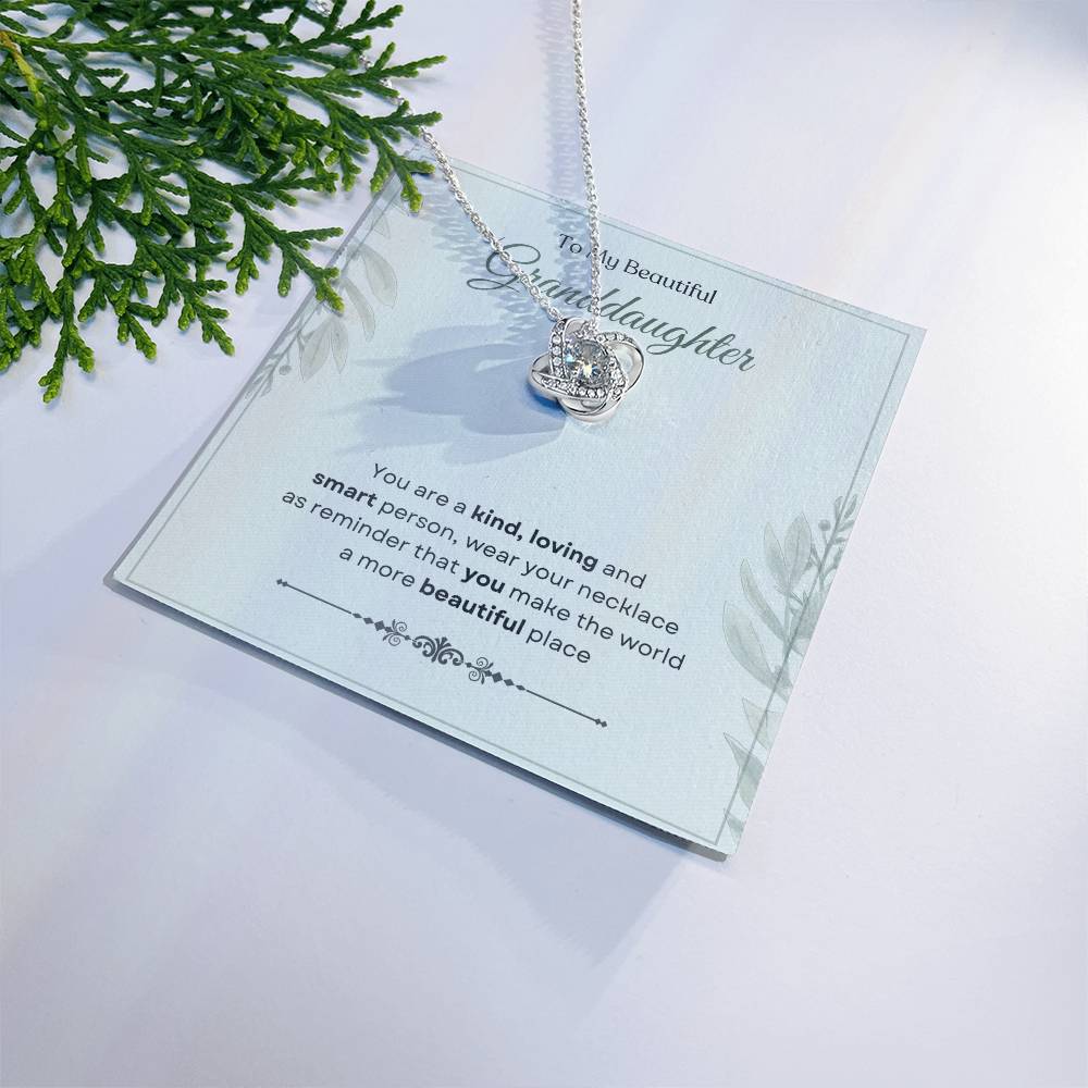 To My Granddaughter Love Knot Necklace – You Are a Kind Soul — product image 38