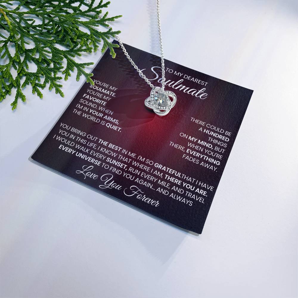 To My Dearest Soulmate Love Knot Necklace – My Favorite Sound — product image 37