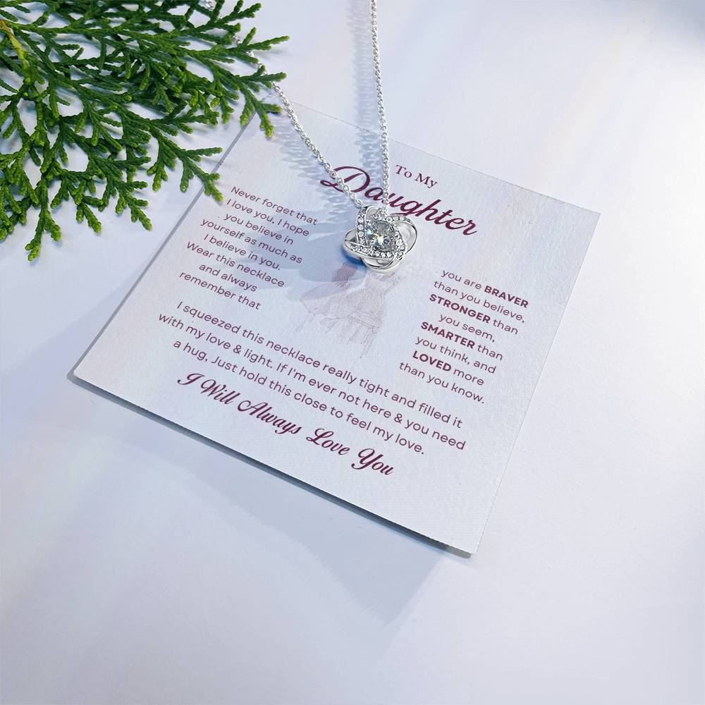 To My Daughter Love Knot Necklace – Always Remember My Love — product image 1