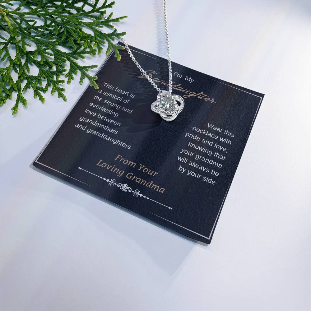 To My Granddaughter Love Knot Necklace – This Heart Is a Symbol — product image 37