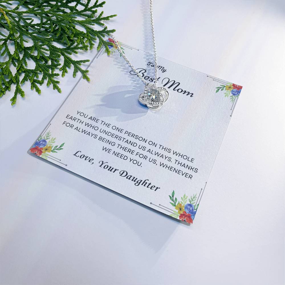 To My Mom Love Knot Necklace – You Are One of a Kind — product image 1