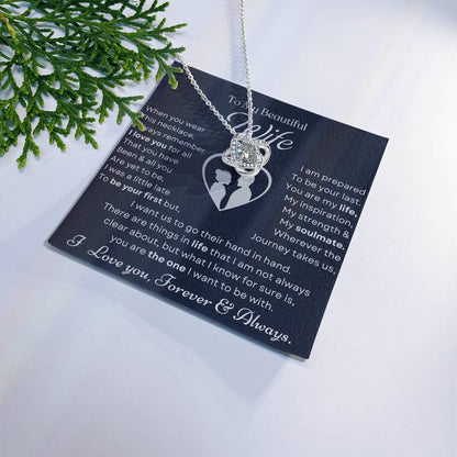 To My Beautiful Wife Love Knot Necklace – My Life and Inspiration — product thumbnail 1