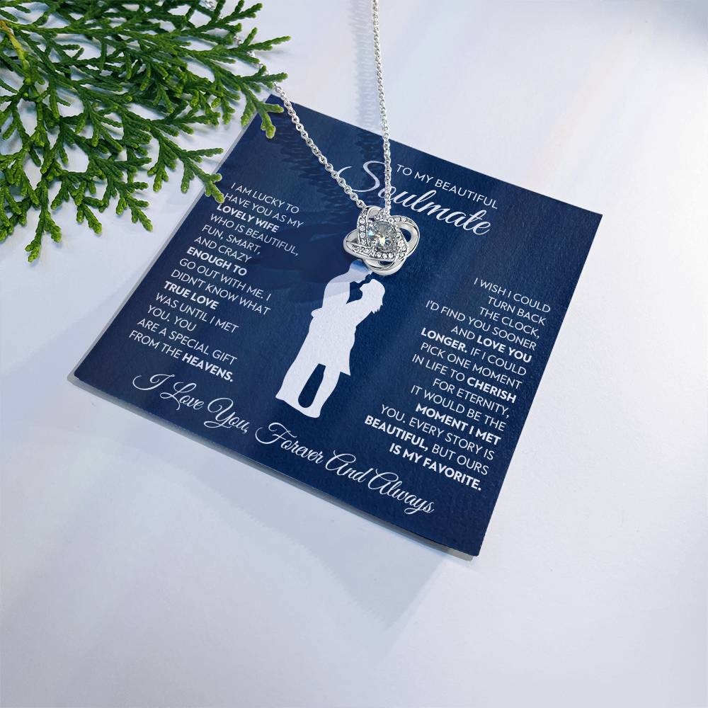 To My Lovely Wife Love Knot Necklace – Love You Longer — product image 19