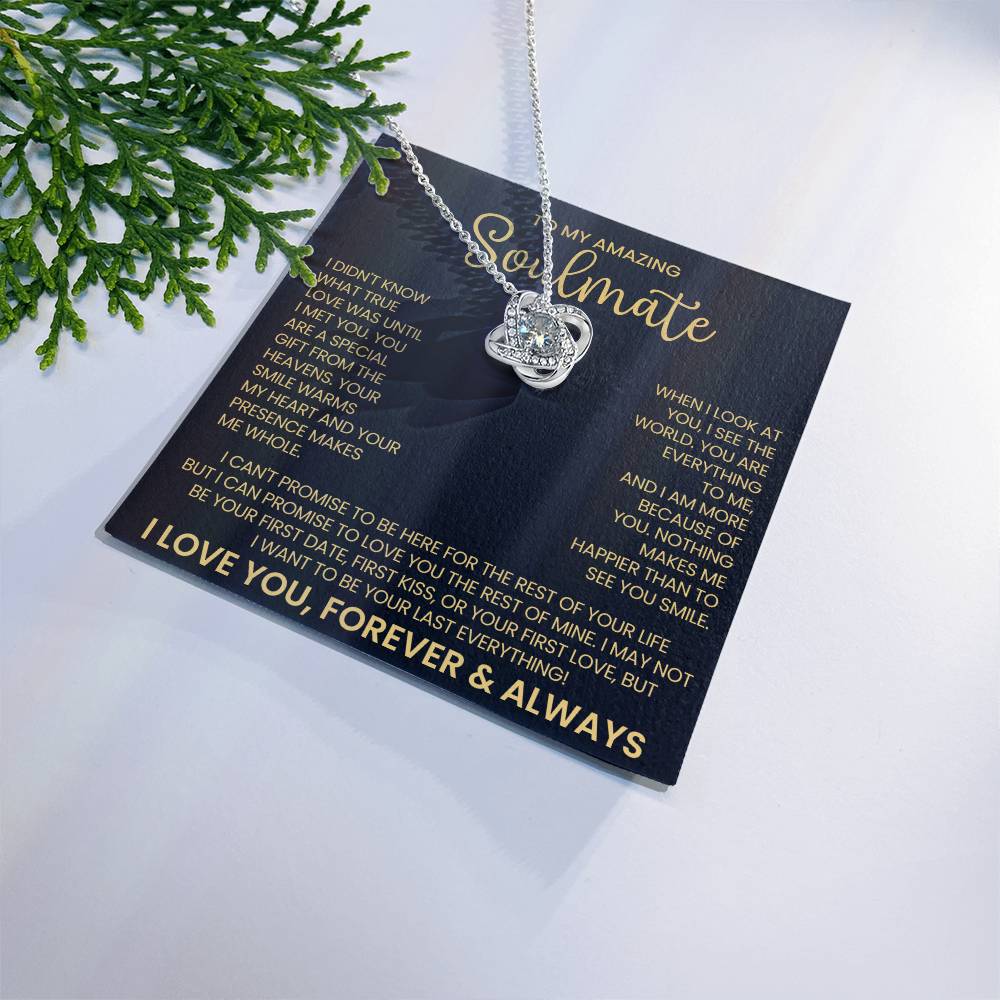 To My Amazing Soulmate Love Knot Necklace – Gift From Heaven — product image 19