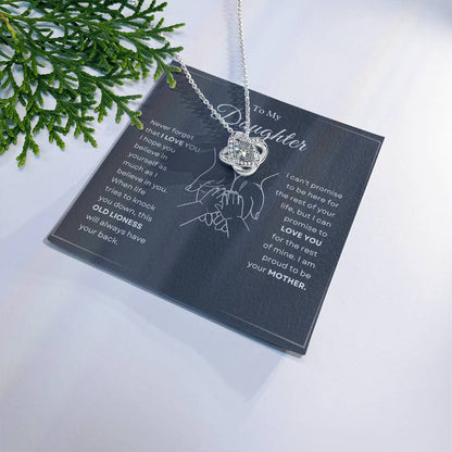 To My Daughter Love Knot Necklace – Never Forget I Love You — product thumbnail 1