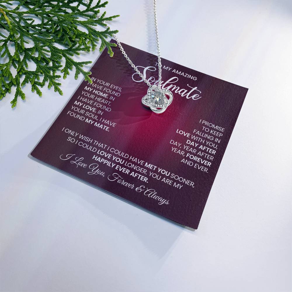 To My Amazing Soulmate Love Knot Necklace – My Happily Ever After — product image 19