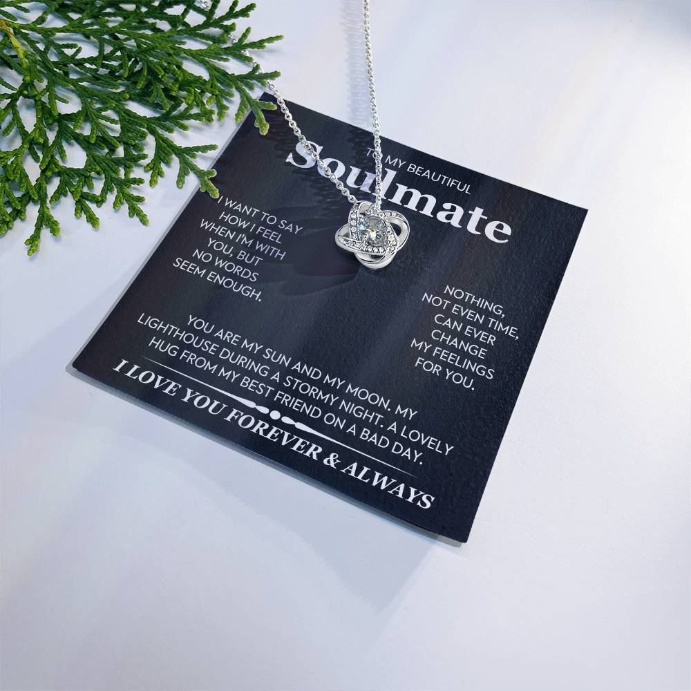 To My Beautiful Soulmate Love Knot Necklace – My Sun and Moon — product image 19