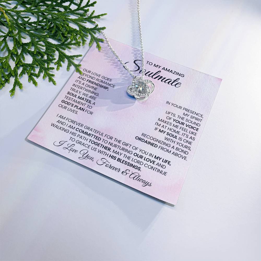 To My Amazing Soulmate Love Knot Necklace – Divine Soulmates — product image 1