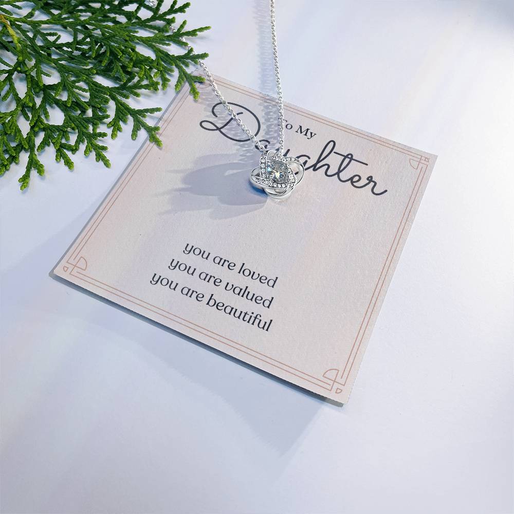 To My Daughter Love Knot Necklace – You Are Loved — product image 41