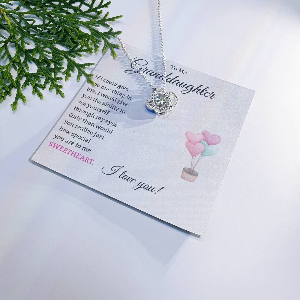 To My Granddaughter Love Knot Necklace – If I Could Give You — product image 36
