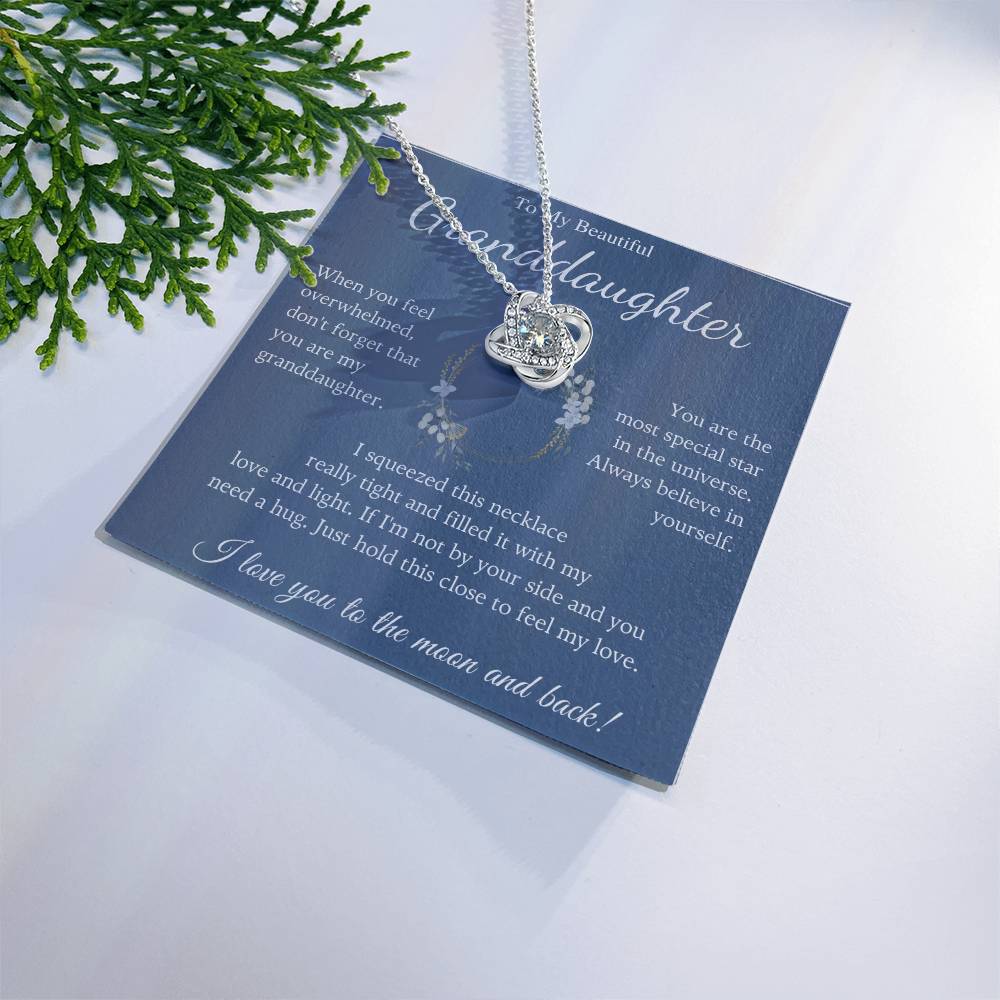 To My Granddaughter Love Knot Necklace – When You Feel Alone — product image 19