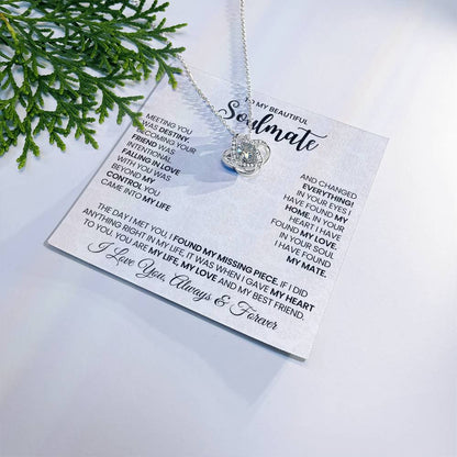 To My Soulmate Love Knot Necklace – My Missing Piece — product thumbnail 1