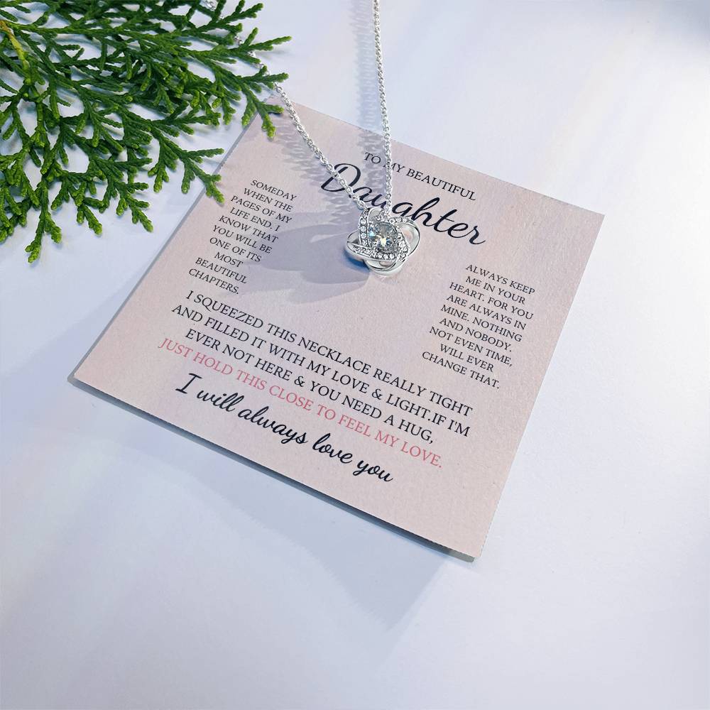To My Daughter Love Knot Necklace – Someday When — product image 1