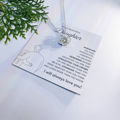 To My Daughter Love Knot Necklace – Through Every Season — product thumbnail 1