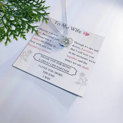 To My Wife Love Knot Necklace – Thank You for Being My Wife — product thumbnail 1