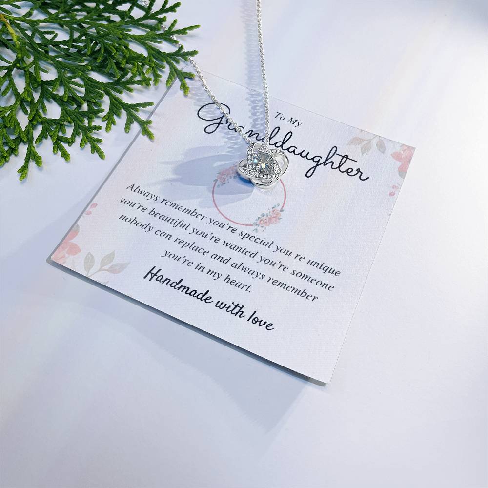 To My Special Granddaughter Love Knot Necklace – You Are Beautiful — product image 36