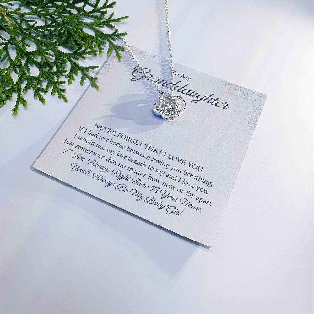 To My Granddaughter Love Knot Necklace – I Love You Always — product image 19