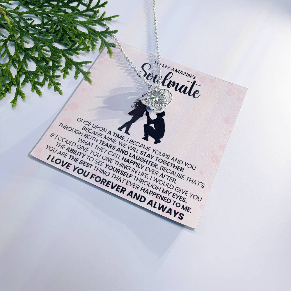 To My Amazing Soulmate Love Knot Necklace – Happily Ever After Love — product image 1