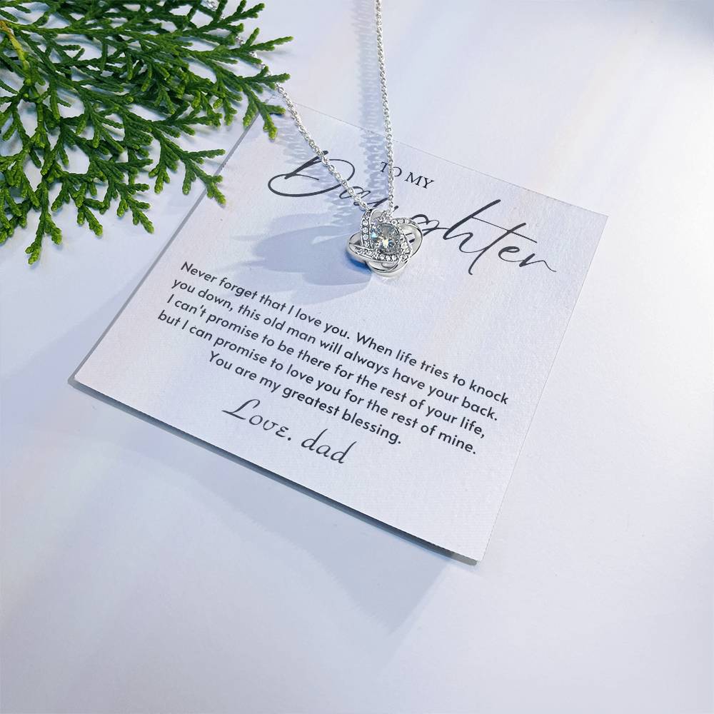To My Daughter Love Knot Necklace – Never Forget I Love You — product image 1