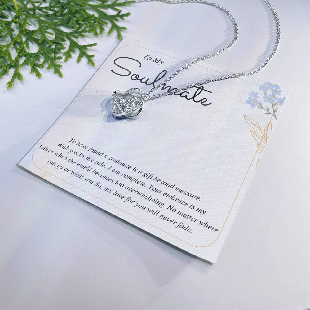To My Soulmate Love Knot Necklace – Gift Beyond Measure