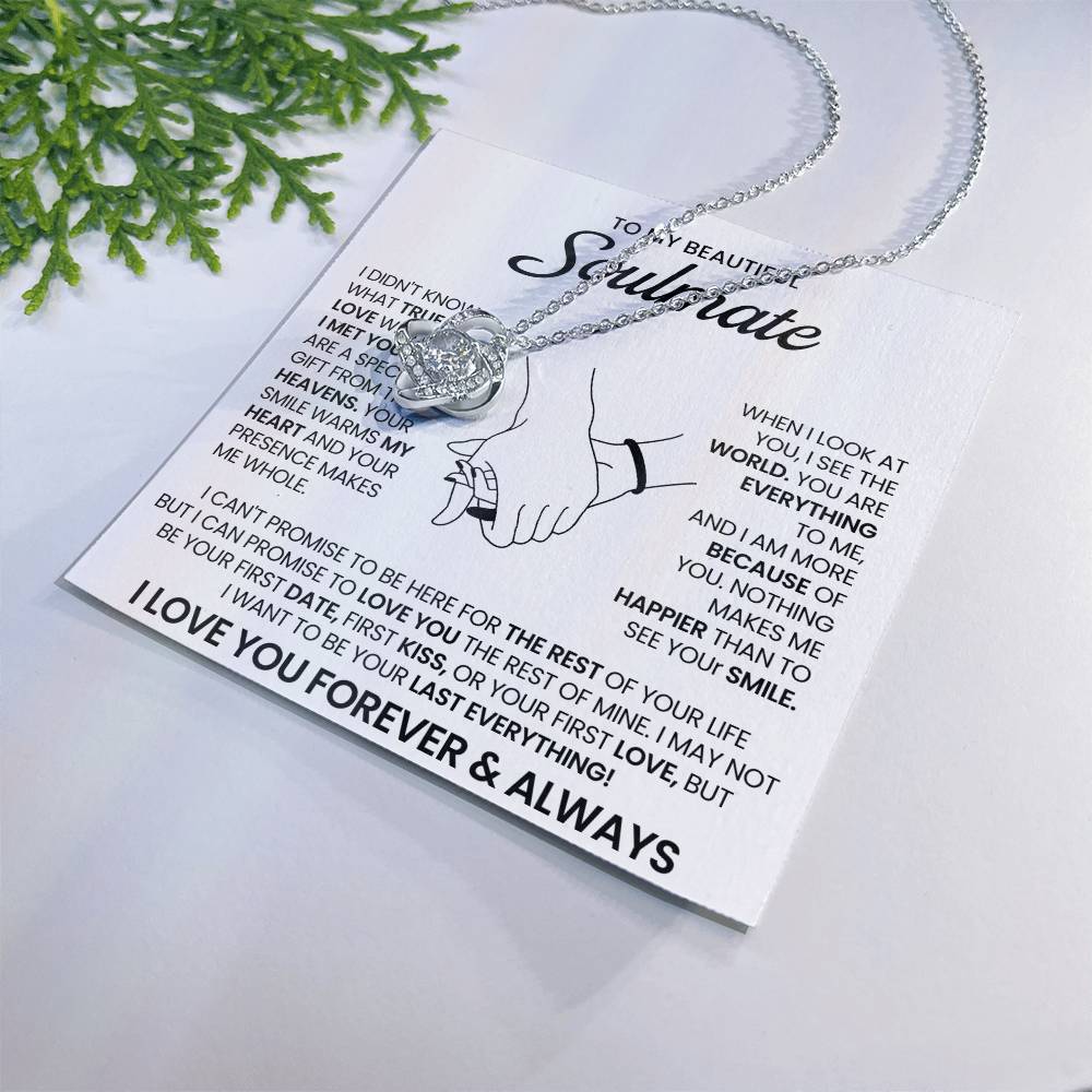 To My Beautiful Soulmate Love Knot Necklace – My Special Gift — product image 10