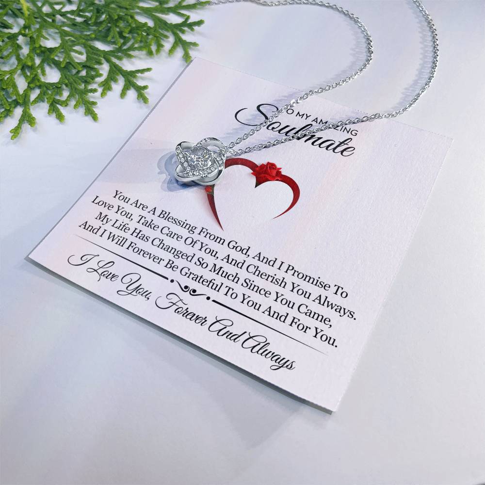 To My Amazing Soulmate Love Knot Necklace – Blessing From God — product image 30