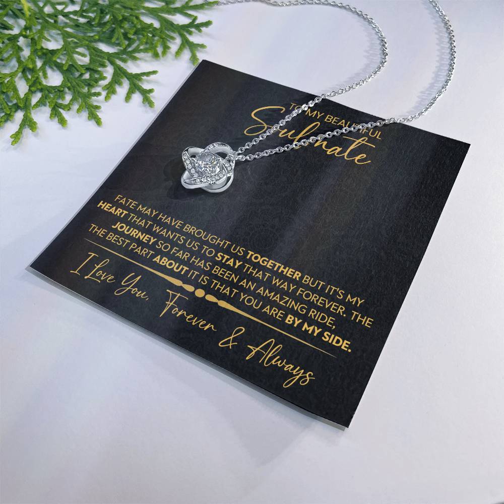 To My Beautiful Soulmate Love Knot Necklace – Forever and Always — product image 29