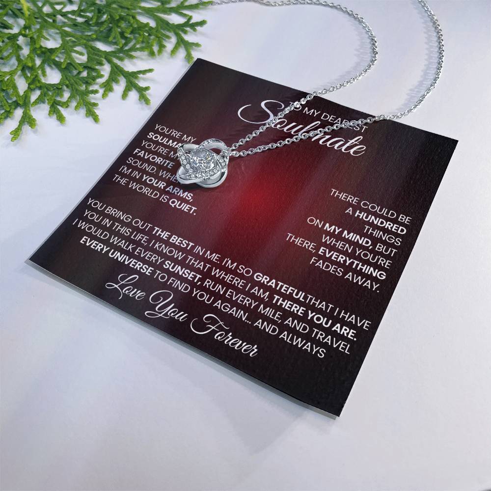 To My Dearest Soulmate Love Knot Necklace – My Favorite Sound — product image 10