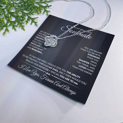 To My Beautiful Soulmate Love Knot Necklace – Braver Than You Believe — product thumbnail 32