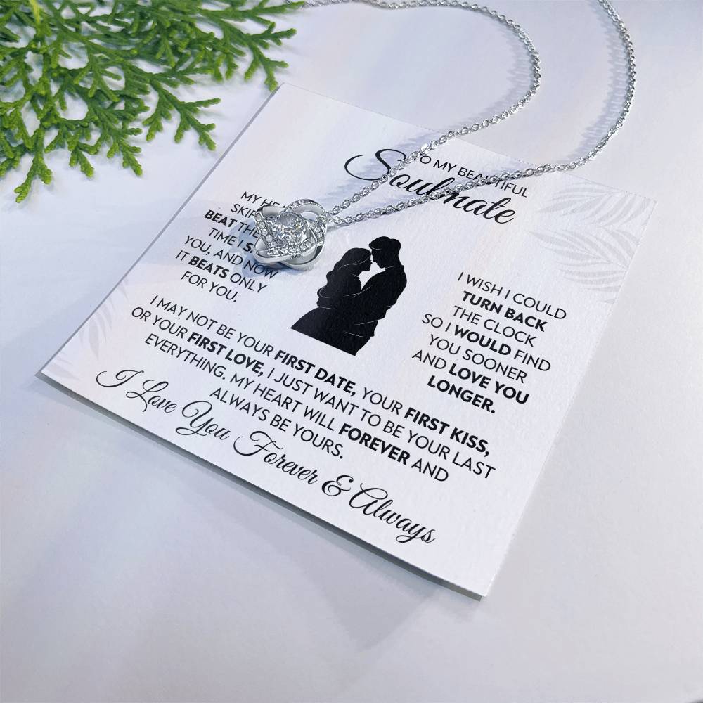 To My Beautiful Soulmate Love Knot Necklace – Love You Longer — product image 10
