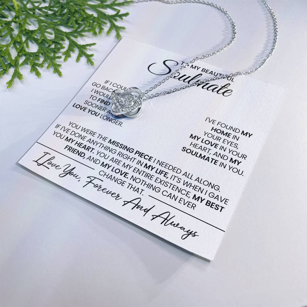 To My Soulmate Love Knot Necklace – Missing Piece — product image 29