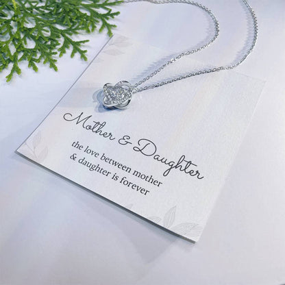 Mother & Daughter Love Knot Necklace – Forever Bond Gift