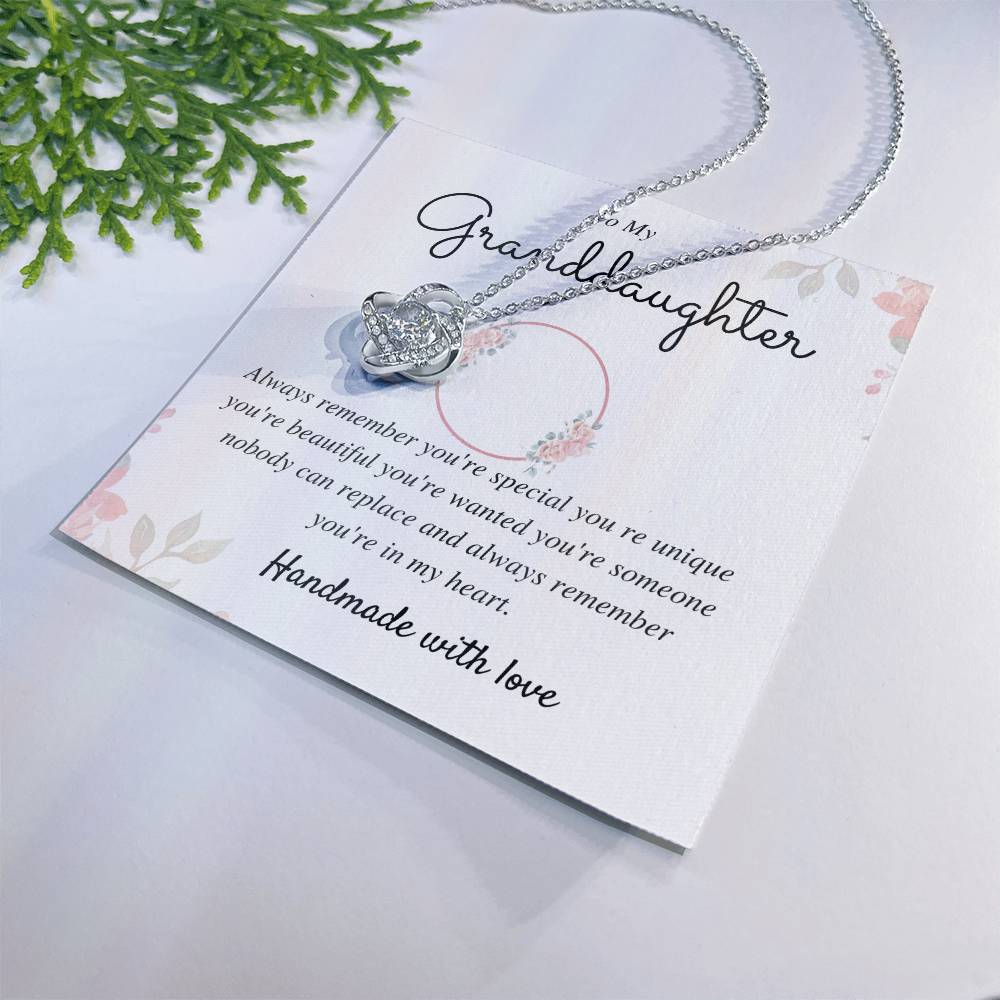 To My Special Granddaughter Love Knot Necklace – You Are Beautiful — product image 10