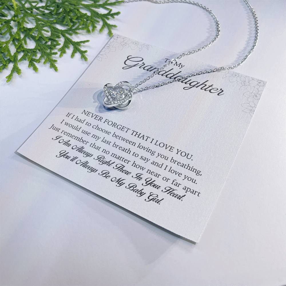 To My Granddaughter Love Knot Necklace – Never Forget My Love — product image 29